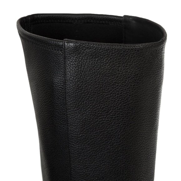 Michael Kors Womens Sabrina Boots Above-The-Knee Length Leather Black Size 5.5M - Picture 4 of 5